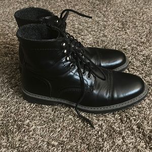 Bruno Marc Black Oxford Dress Shoes Boots